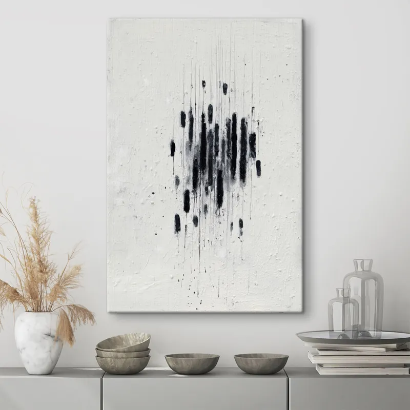 Pictură pe pânză Artă minimalistă cu tușe expresive și contururi estompate în stilul picturii moderne Nr s46957 Noutate
