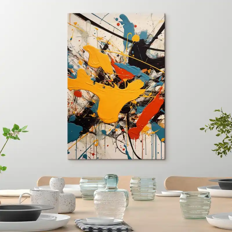 Pictură pe pânză Vopsele multicolore Nr s47684 Reducere extra