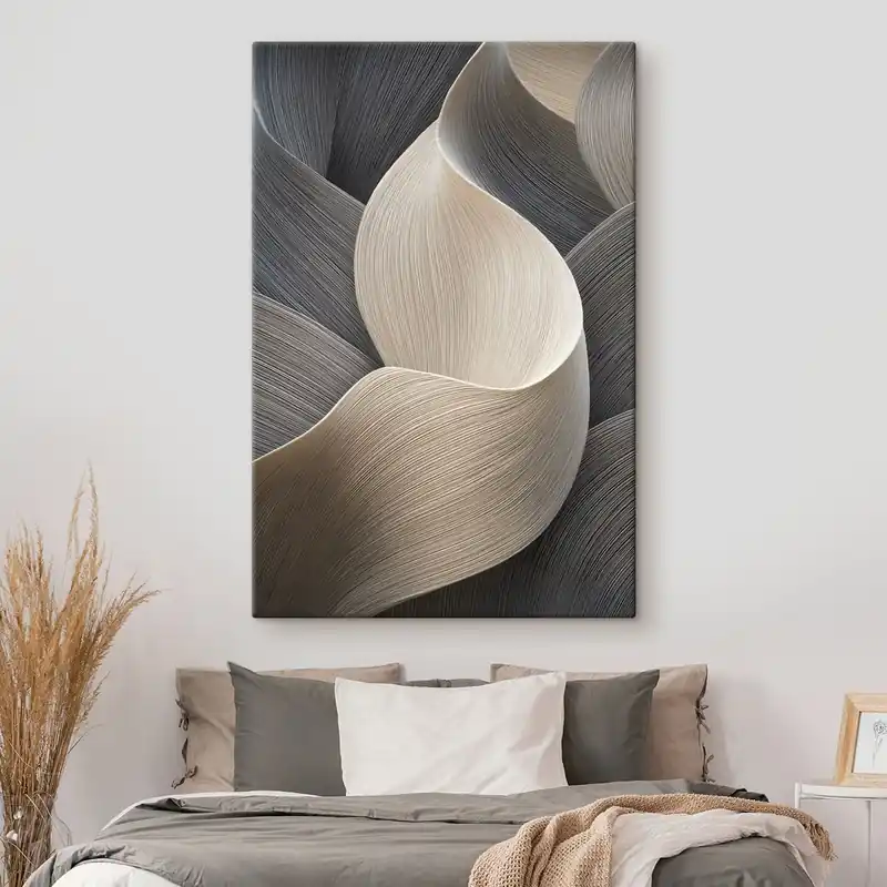Pictură pe pânză valuri abstracte cu imitație de volum Nr s47697 Lichidare de stoc