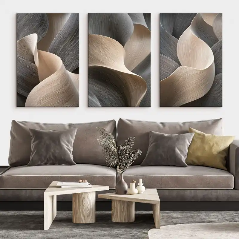Plată securizată Pictură pe pânză valuri abstracte cu imitație de volum Nr m01283