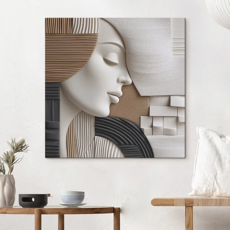 Pictură pe pânză Portret abstract Nr s47710 Mai ieftin