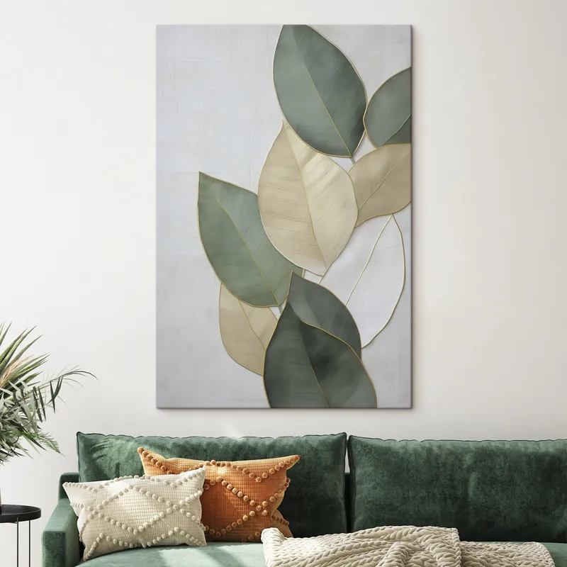 Noutate Pictură pe pânză Frunze abstracte Nr s47717