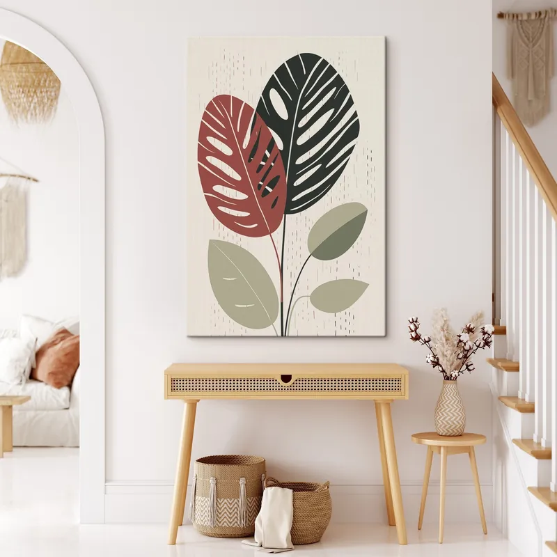 Premium Pictură pe pânză Frunze tropicale Nr s47728