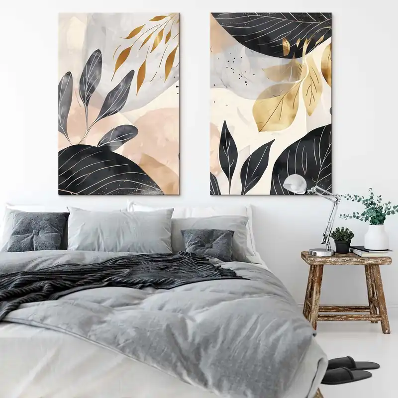 Pictură pe pânză Ramuri și frunze abstracte Nr m01300 Cumpără acum