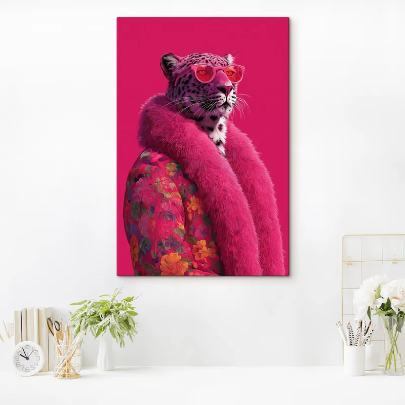 Ofertă exclusivă Pictură pe pânză Leopard într-o haină strălucitoare Nr s47734