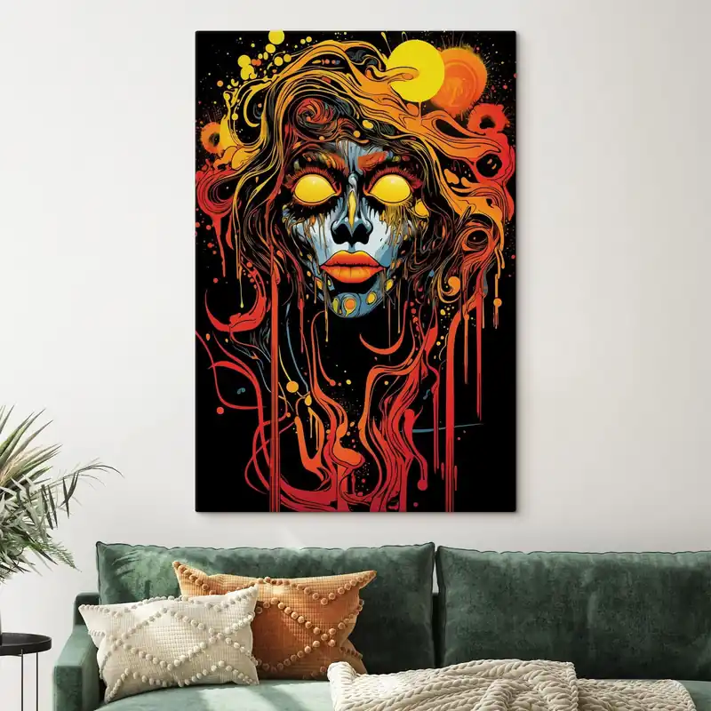 Pictură pe pânză Portret abstract luminos Nr s47738 Ofertă