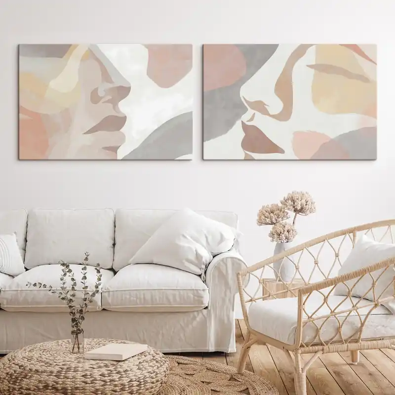 Pictură pe pânză Fețe minimaliste abstracte Nr m01275 Preț promoțional