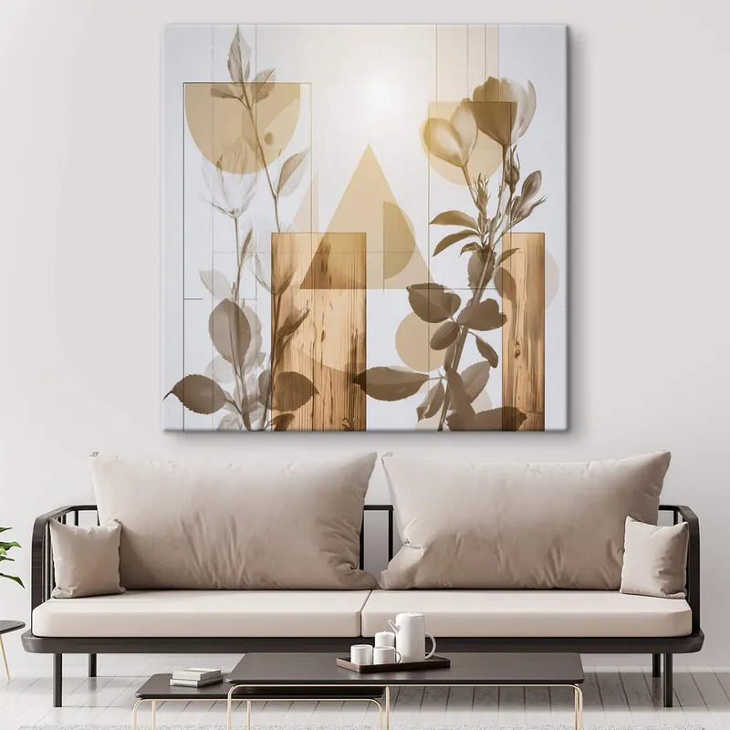 Vezi acum Pictură pe pânză Abstracție cu flori și forme geometrice Nr s47655