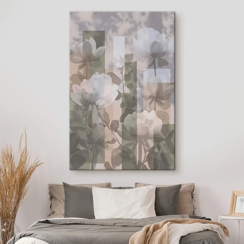 Pictură pe pânză Abstracție cu flori Nr s47661 Ofertă specială