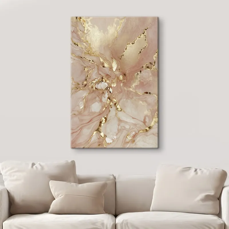 Pictură pe pânză Modele abstracte roz și albe cu accente Nr s47273 Discount