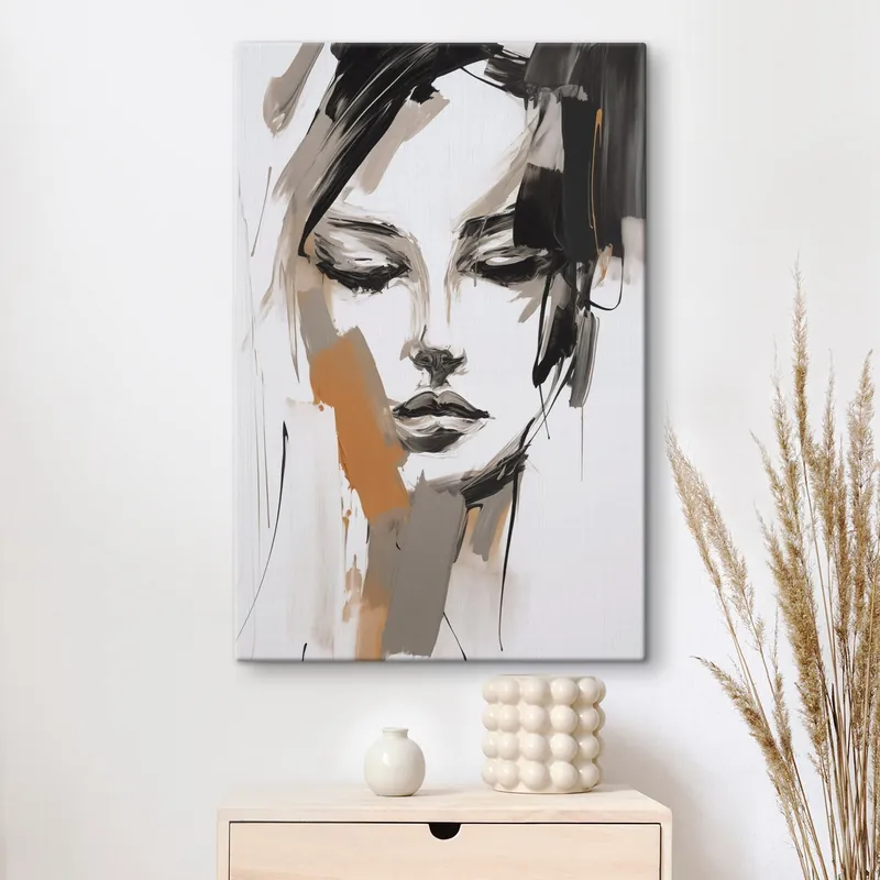 Pictură pe pânză Portret abstract al unei fete Nr s47801 Calitate înaltă