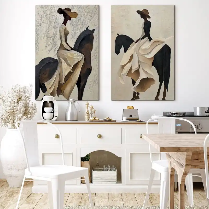 Ofertă exclusivă Pictură pe pânză Femeie călare. Nr m30013