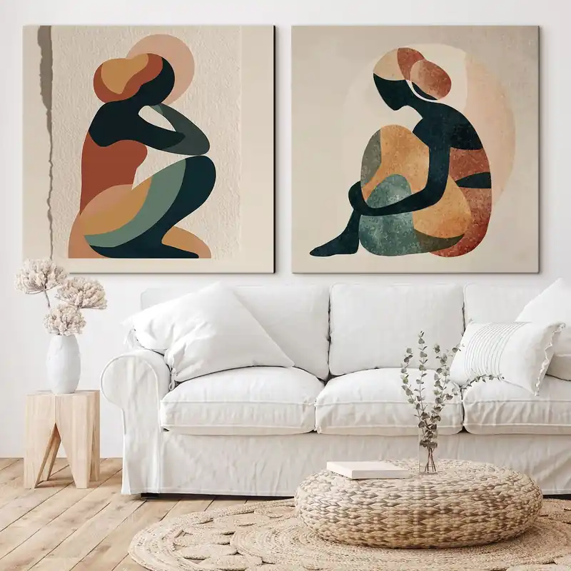 Retur gratuit Pictură pe pânză Figură abstractă așezată Nr m30019
