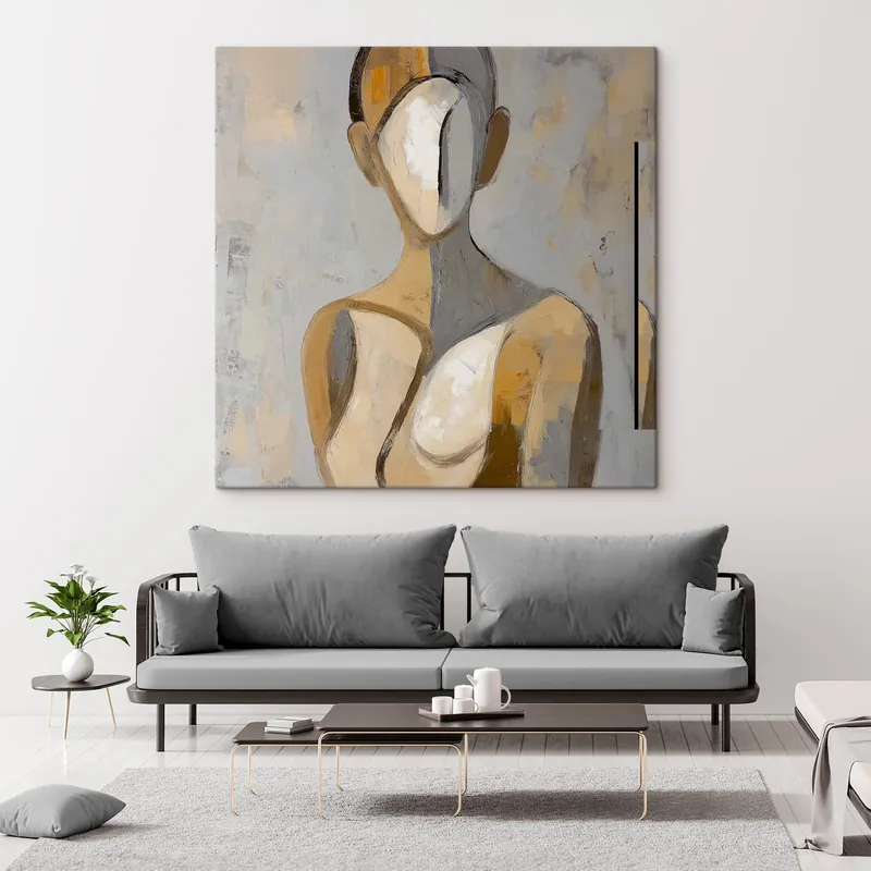Plată securizată Pictură pe pânză Figură abstractă în nuanțe discrete Nr s47837