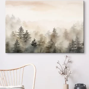 Pictură pe pânză Pădure în acuarelă, imitație Nr s47885 Plată securizată