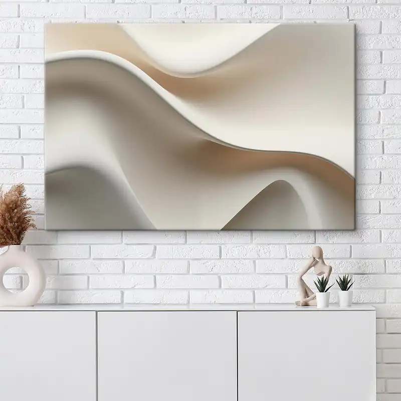 Reducere extra Pictură pe pânză Undele volumetrice, imitație 3D Nr s47886