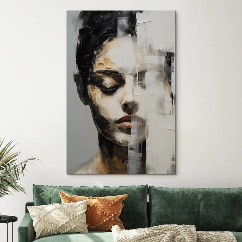 Retur ușor Pictură pe pânză Portret feminin abstract Nr s47928