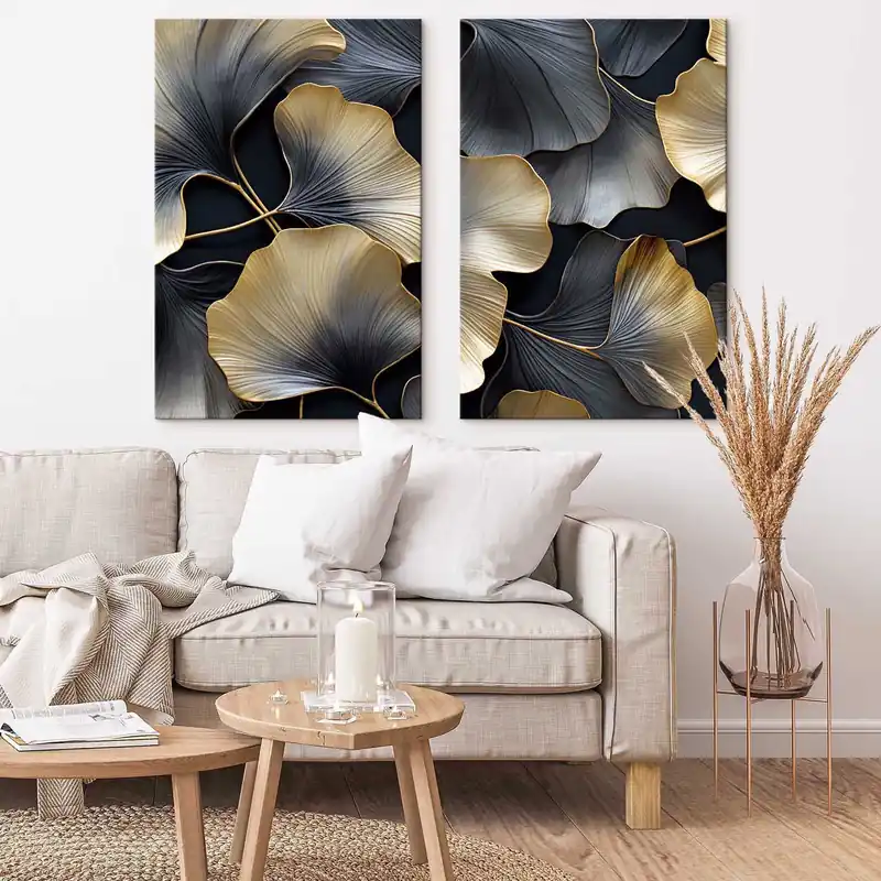 Pictură pe pânză Frunze de Ginkgo Nr m30046 Ofertă