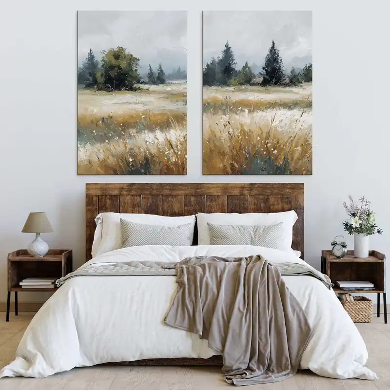 Pictură pe pânză Plante de câmp, pictură în ulei imitație Nr m30047 Vezi acum