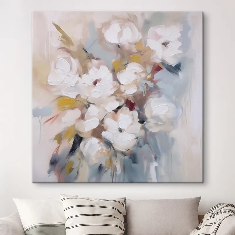 Pictură pe pânză Flori abstracte Nr s48046 Ofertă specială