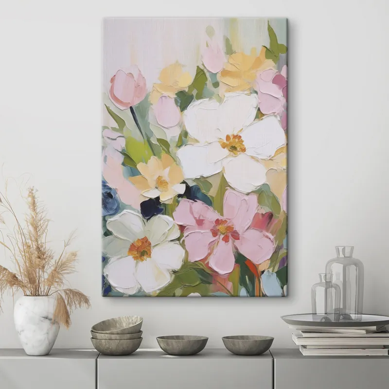 Ofertă specială Pictură pe pânză Flori strălucitoare imitație de pictură Nr s48049