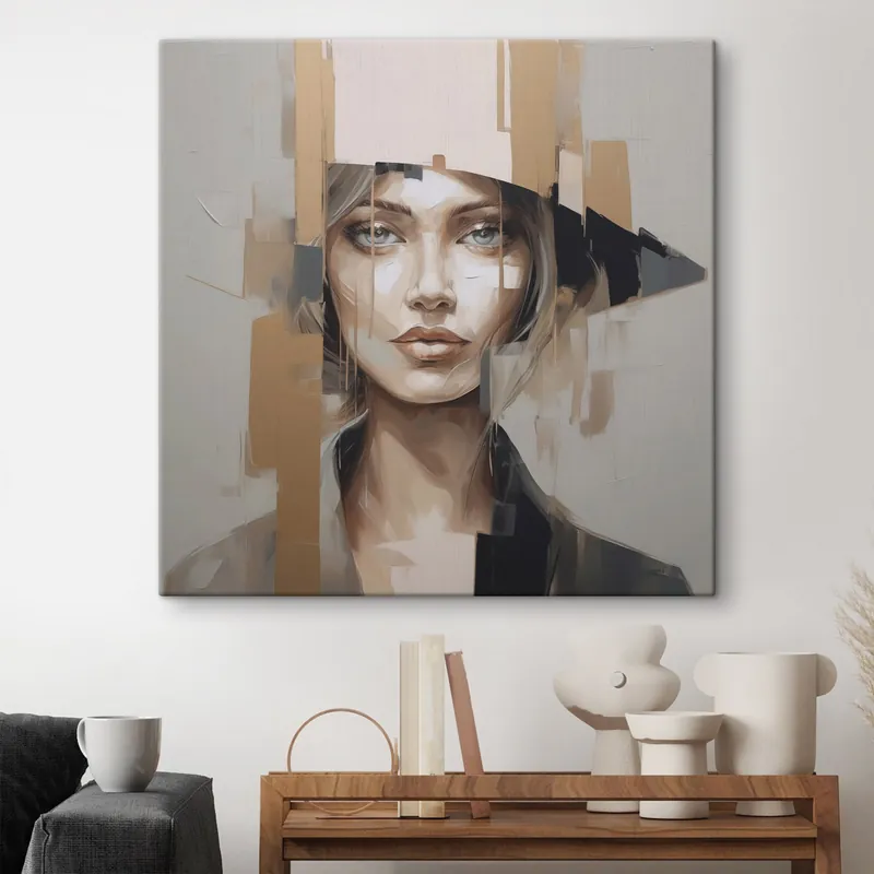 Pictură pe pânză Portret abstract al unei fete Nr s48050 Preț promoțional
