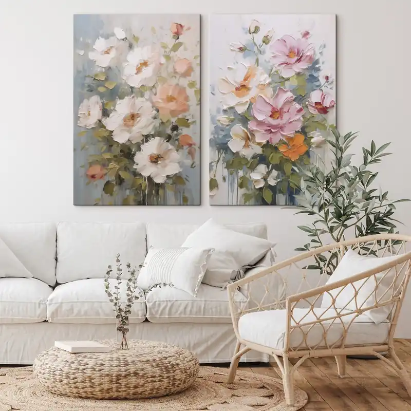 Preț promoțional Pictură pe pânză Un buchet de flori imitație de pictură Nr m30076