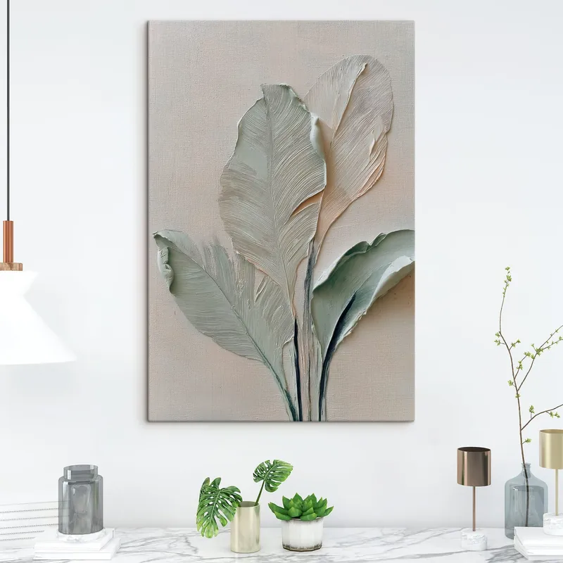 Pictură pe pânză Frunze abstracte Nr s48130 Premium