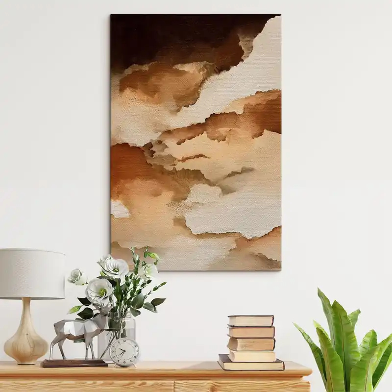 Pictură pe pânză compoziție abstractă în straturi de acuarelă Nr s48070 Discount