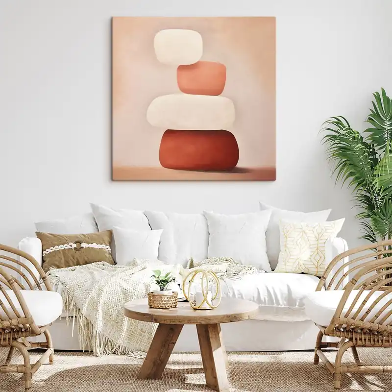 Cel mai vândut Pictură pe pânză compoziție minimalistă abstractă din forme suprapuse Nr s48076