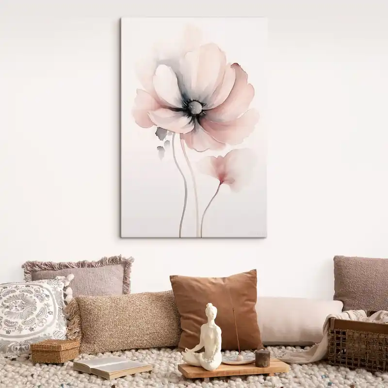 Pictură pe pânză floare delicată pictată în acuarelă Nr s48074 Ofertă exclusivă
