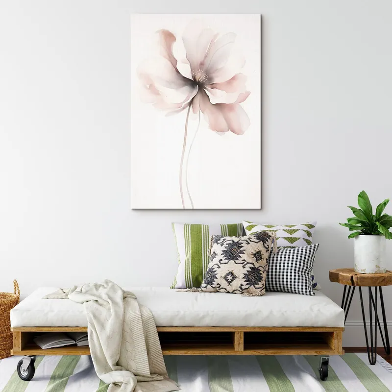 Pictură pe pânză floare delicată pictată în acuarelă Nr s48073 Preț redus