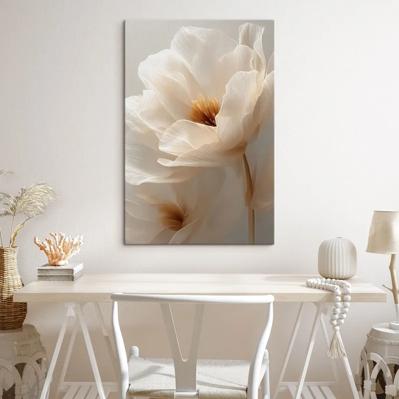Pictură pe pânză compoziție florală macro în tonuri calde Nr s48121 Cel mai bun preț