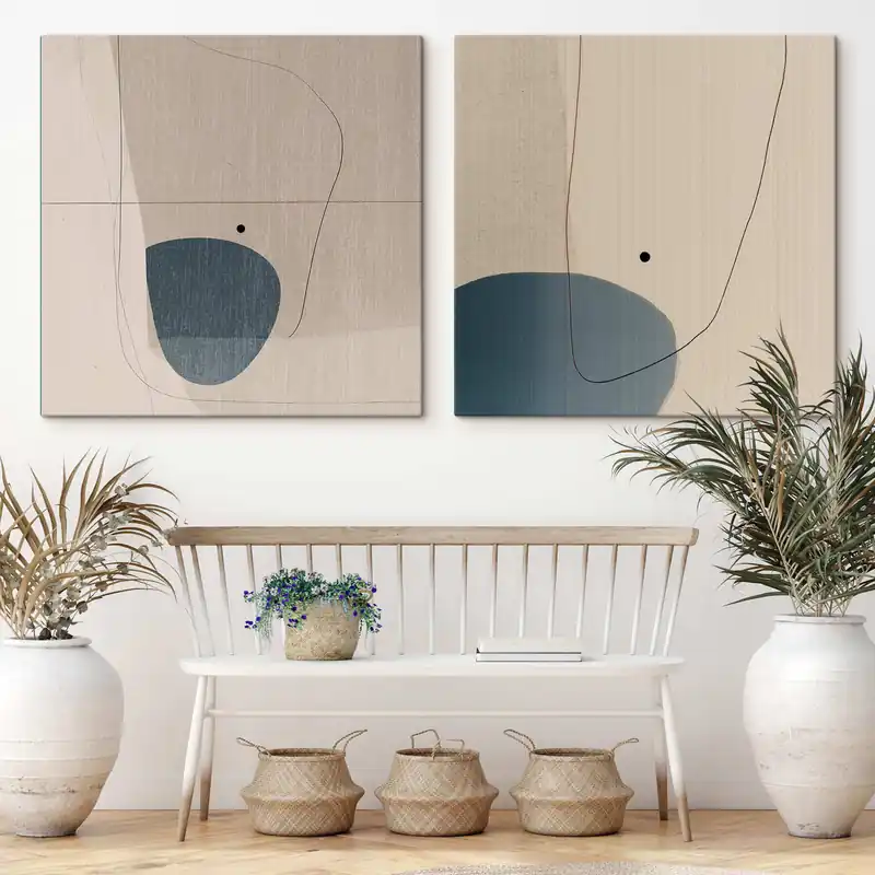 Pictură pe pânză Abstract minimalist cu linie Nr m30082 Popular