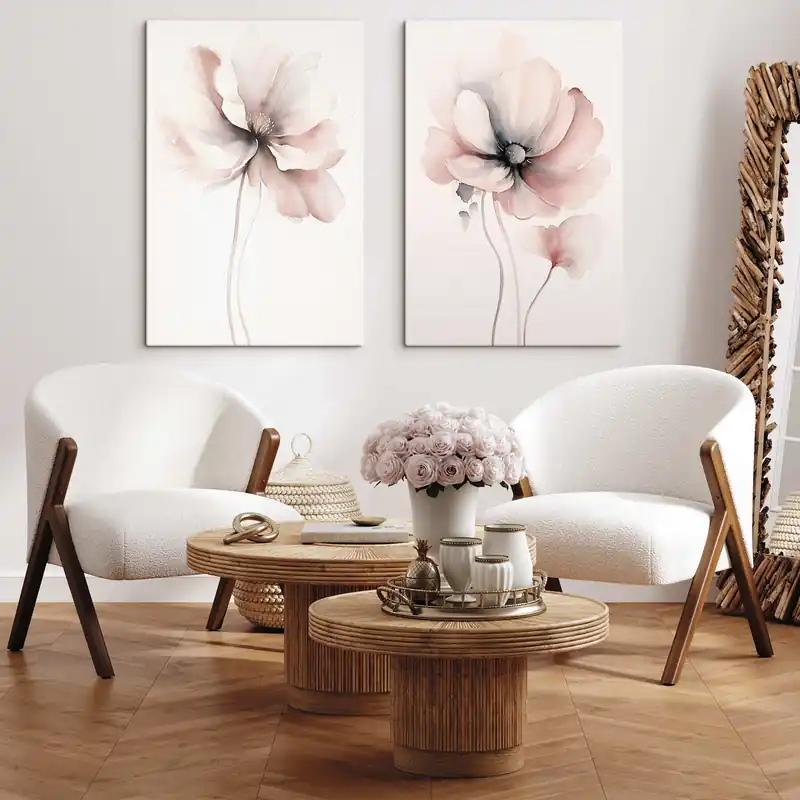 Pictură pe pânză Abstract floral delicat Nr m30087 Noutate