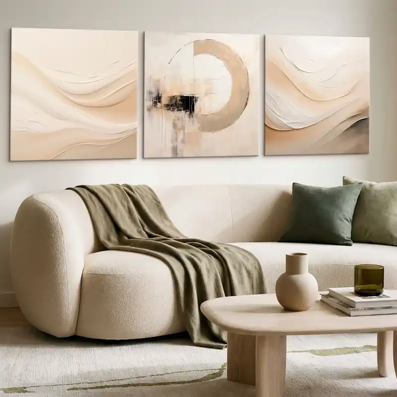 Pictură pe pânză Compoziție abstractă cu cerc central Nr m30103 Cumpără acum