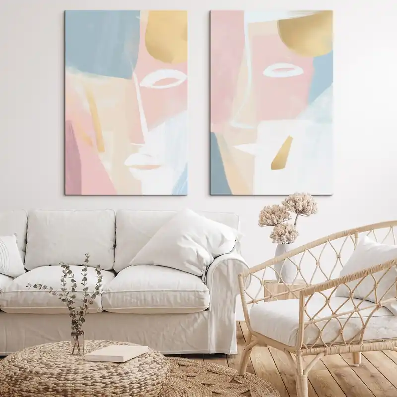 Pictură pe pânză Fețe abstracte Nr m30063 Premium