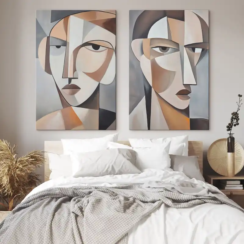 Pictură pe pânză Portrete cubiste moderne Nr m30065 Cel mai bun preț