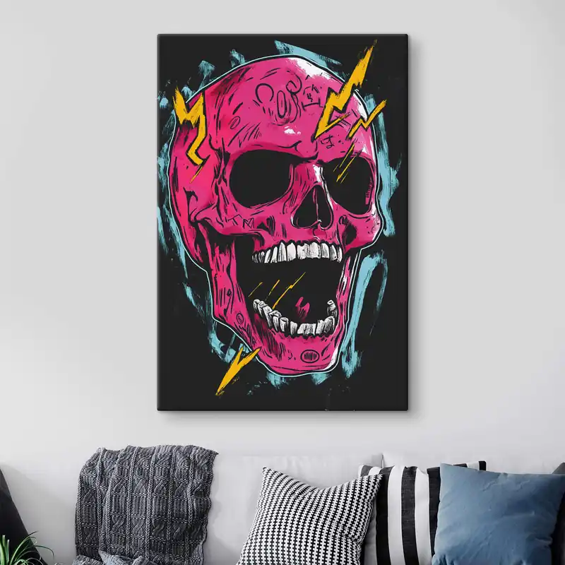 Retur gratuit Pictură pe pânză Craniu abstract Nr s47780