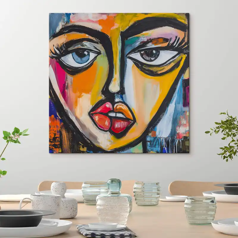 Pictură pe pânză Portret abstract Nr s47784 Nu rata