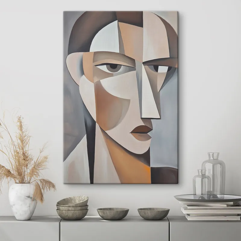 Pictură pe pânză Un portret cubist modern Nr s48013 Ofertă exclusivă