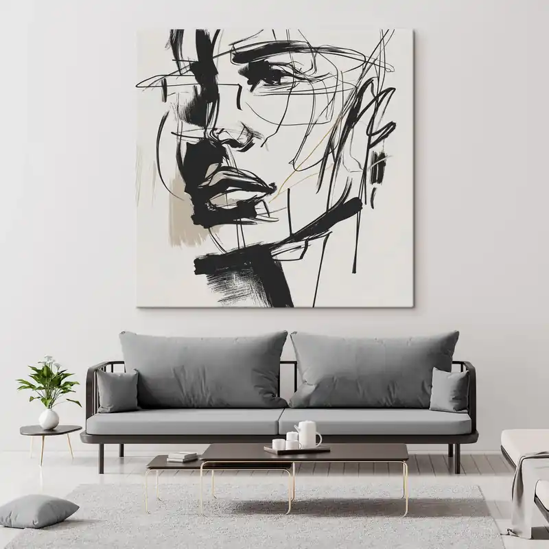 Pictură pe pânză Portrete minimaliste ale unui bărbat Nr s48015 Plată sigură