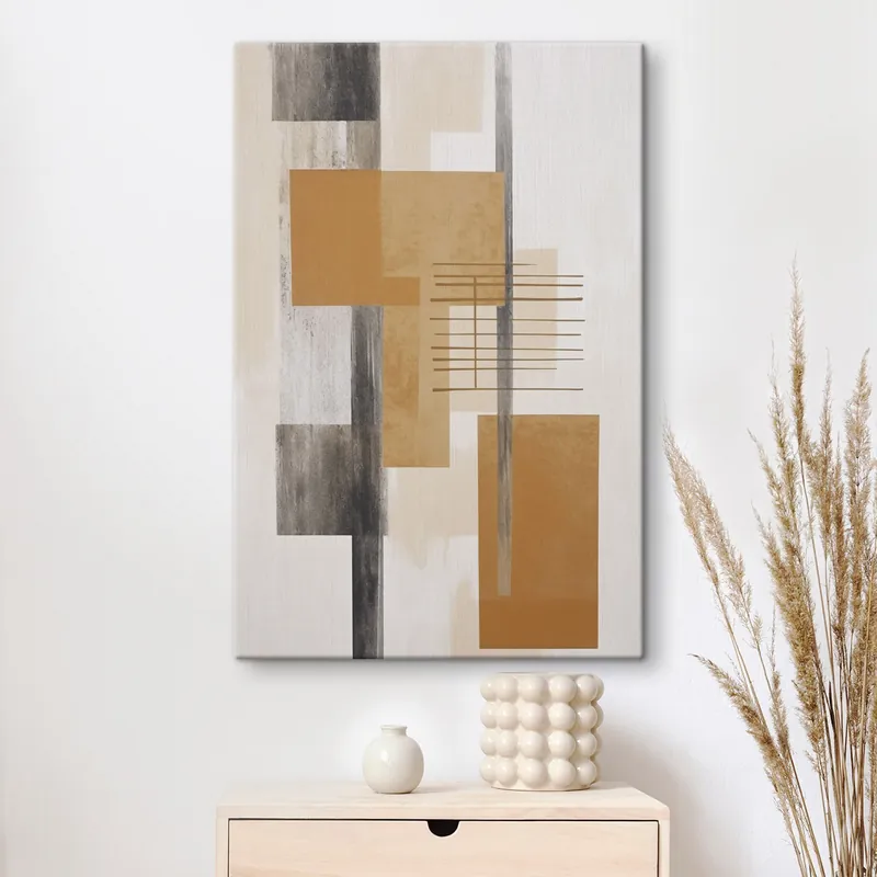 Pictură pe pânză Abstracție cu imitație de textură uzată Nr s48159 Discount