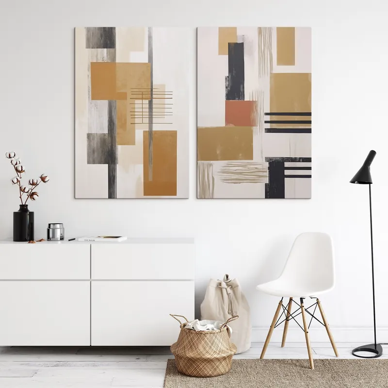 Pictură pe pânză Abstracție cu imitație de textură uzată Nr m30118 Promoție