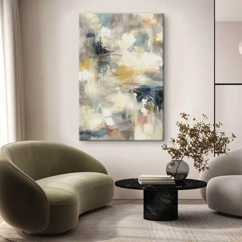 Pictură pe pânză Operă de artă abstractă în tonuri discrete, în stil minimalist Nr s47972 Ieftin