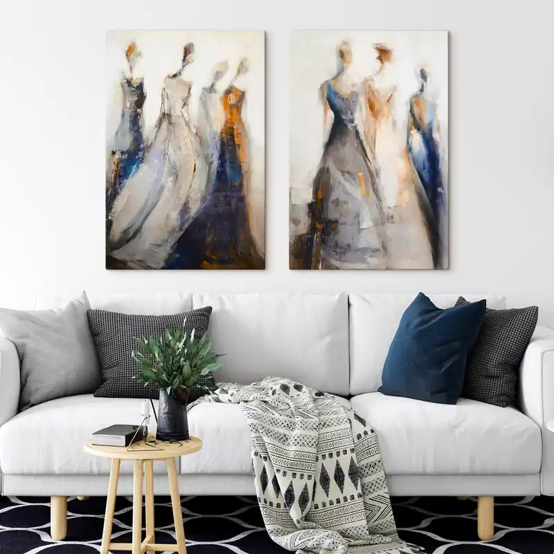 Preț mic Pictură pe pânză Siluete feminine abstracte elegante Nr m30129
