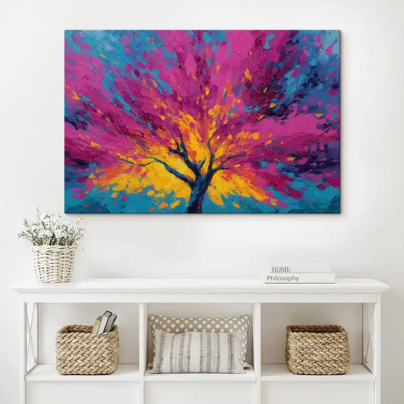 Bestseller Pictură pe pânză Copac colorat Nr s48228
