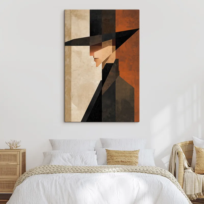 Pictură pe pânză Portret abstract geometric Nr s48230 Plată sigură