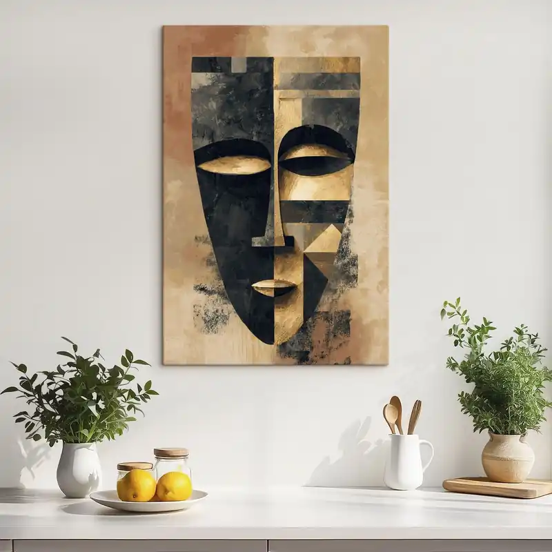 Pictură pe pânză Față abstractă Nr s48248 Disponibil imediat