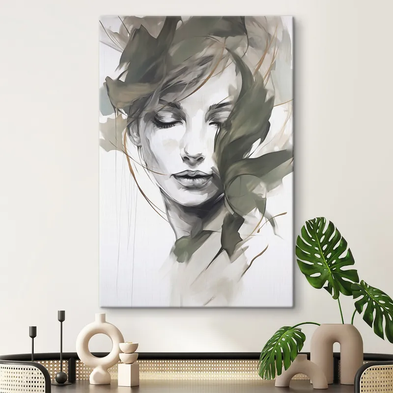 Doar azi Pictură pe pânză Portret feminin abstract Nr s48270